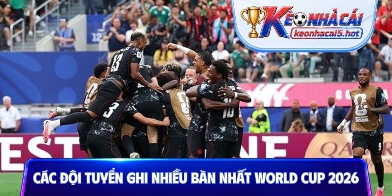 Các đội tuyển ghi nhiều bàn nhất World Cup 2026