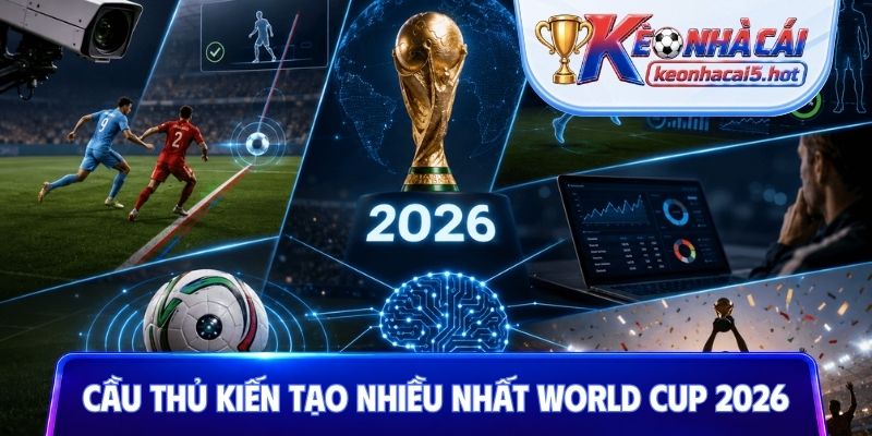 Cầu thủ kiến tạo nhiều nhất World Cup 2026
